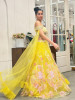 Aveline Yellow  Bridal Lehenga with Sequin &amp; Pearl Detailing