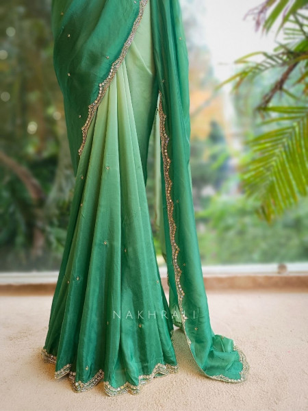 Radiant Whisper Green Saree