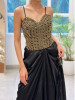 Rubaiyat Black Satin-Crepe – Indo-Western Crop Top Skirt Set