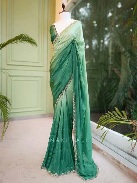 Radiant Whisper Green Saree