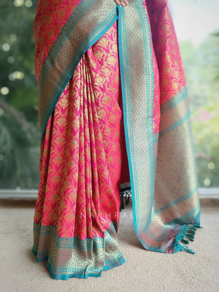 Banarasi Breeze Magenta Saree