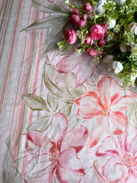 Mirentha Multicolor Striped Dress Material