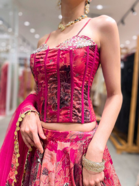 Mehfil Magic Multicolor Lehenga Set with Embroidery