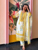 Serene Earth Yellow Crochet Palazzo Suit