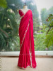 Skyline Red Saree with Running Blouse