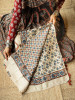 Mehr Cream Modal Silk Saree with Ajrakh Inspired Print