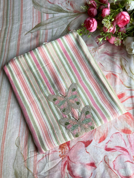 Mirentha Multicolor Striped Dress Material