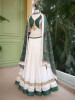Garba Glam White Crop Top Lehenga- Dandiya Diva Collection