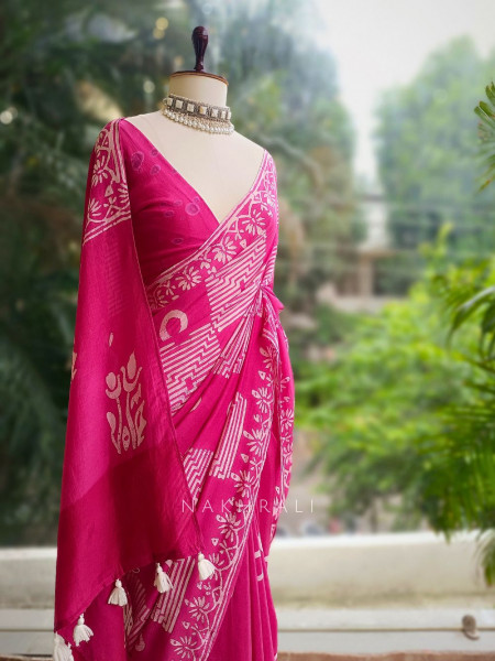 Rasika Pink Handloom Saree