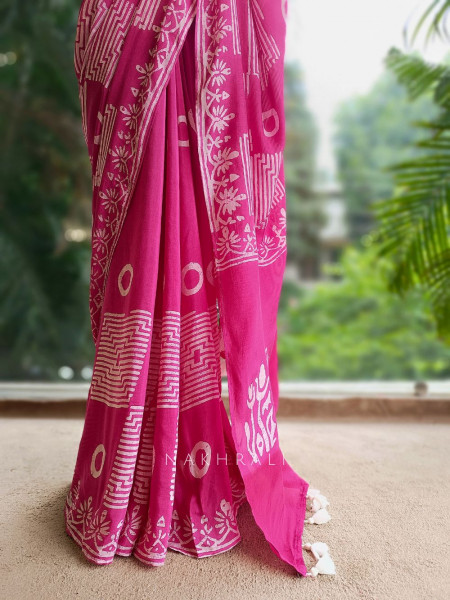 Rasika Pink Handloom Saree