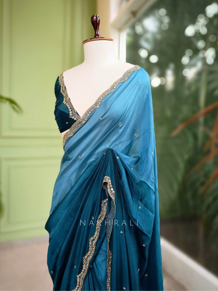 Radiant Whisper Blue Saree