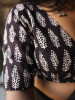 Chhapayi Black Cotton Printed Blouse with Traditional Motifs