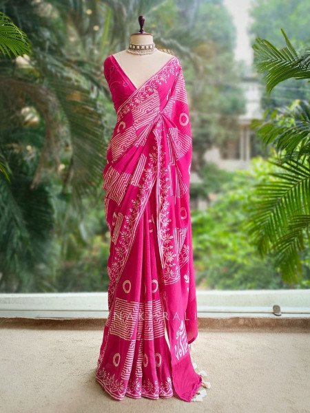 Rasika Pink Handloom Saree