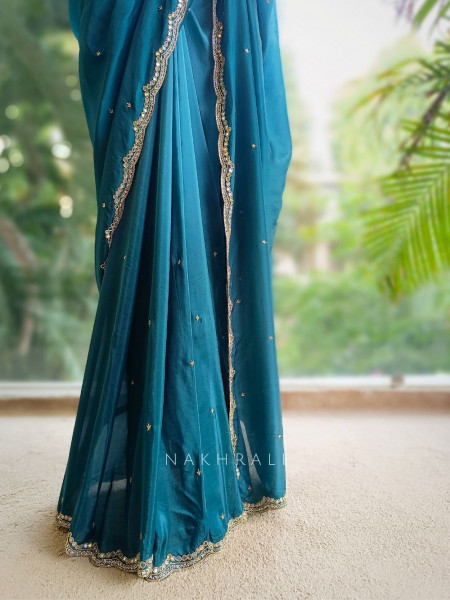 Radiant Whisper Blue Saree