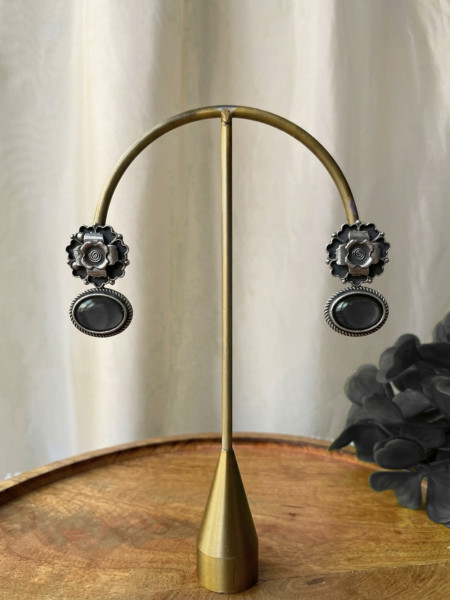 Rangpushpa Silver & Multicolor Earring