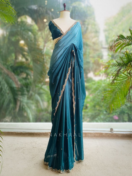 Radiant Whisper Blue Saree