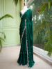 Skyline Green Saree with Running Blouse