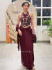 Kalyra Halter Mraoon Indo-Western Set