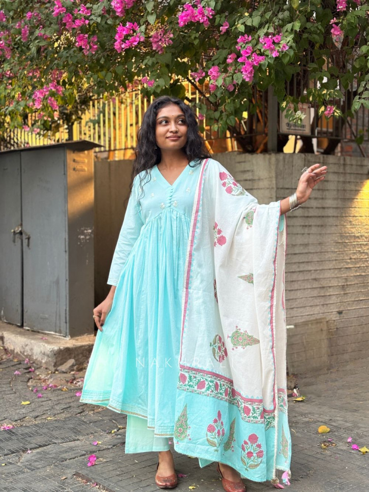 Blue Anarkali Set Blue Anarkali Set