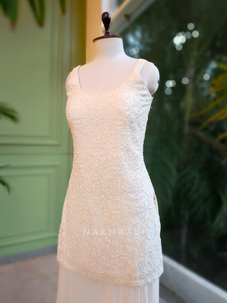 Ivory Elegance Embroidered Suit Set