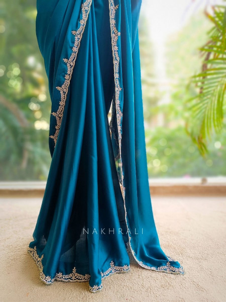 Skyline Blue Saree with Running Blouse