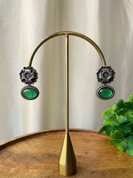 Rangpushpa Silver & Multicolor Earring