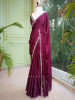Skyline Wine Saree with Running Blouse