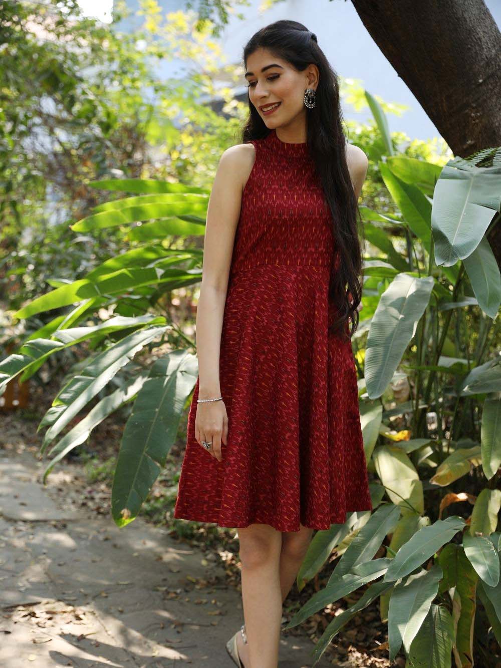 little dress red Vestido Mini Con Olanes Wilma - Rojo
