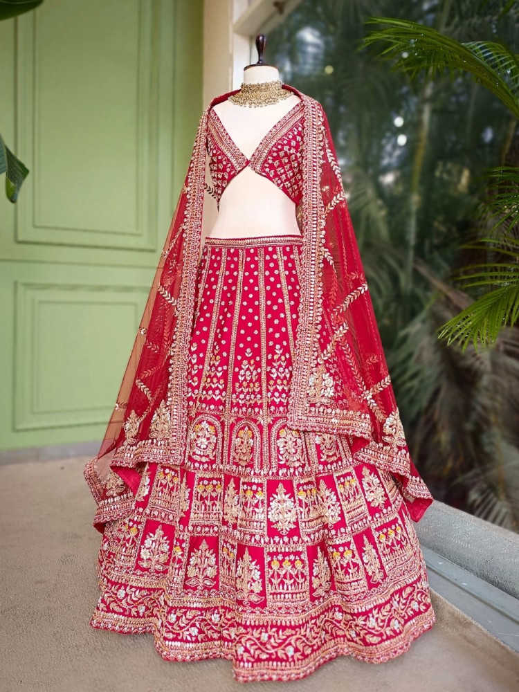 Image of Ruby Royale Unstitched Bridal Lehenga