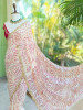 Mehrang cream Bandhani Saree with Gota Border