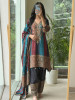 Aranya Blue  Printed Silk Salwar Suit Set