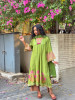 Madhura Green Cotton Suit Set with Printed Border Detail