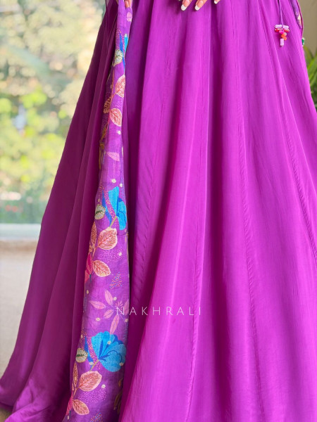 Elvara Purple Corset Lehenga Set
