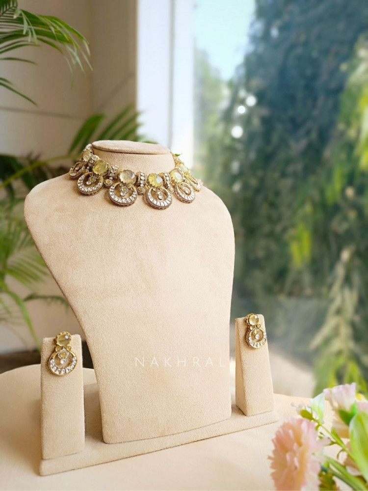 Image of Lumiere Green Stone Necklace Set