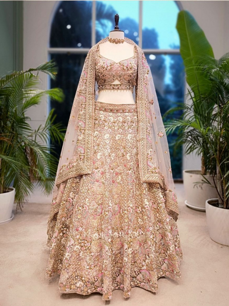Image of Rosélia Embroidered Sequin Lehenga