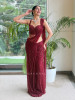 Tarini Red Beaded Drape Saree