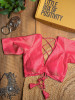 Madhubala Pink Tissue Tie-Back Blouse