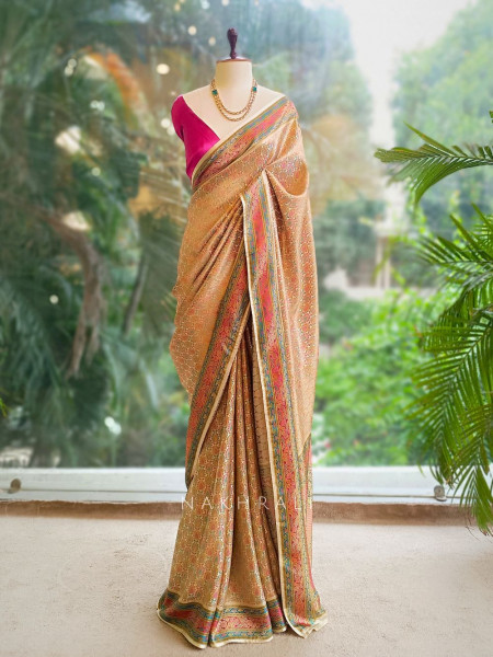 Empress Aura Grey Modal Silk Zari Saree