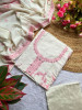 Timeless Grace Cream Pink Ethnic Suit with Lace Detailing