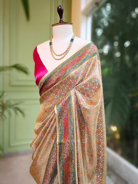 Empress Aura Grey Modal Silk Zari Saree