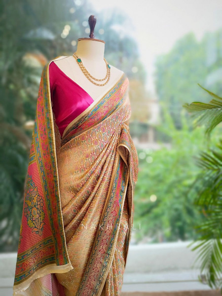 Empress Aura Grey Modal Silk Zari Saree