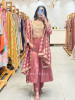 Nakkashi  Purple Suit Set with Embroidery Sequin Work