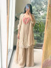 Hridaya chickoo Crushed Tissue Silk Suit Set