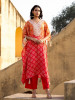 The Pop Brick Kaftan Set with Gota Patti Work
