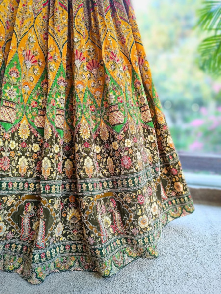 Mridula Multicolor Embroidered Lehenga Set with Sequin Stone Work