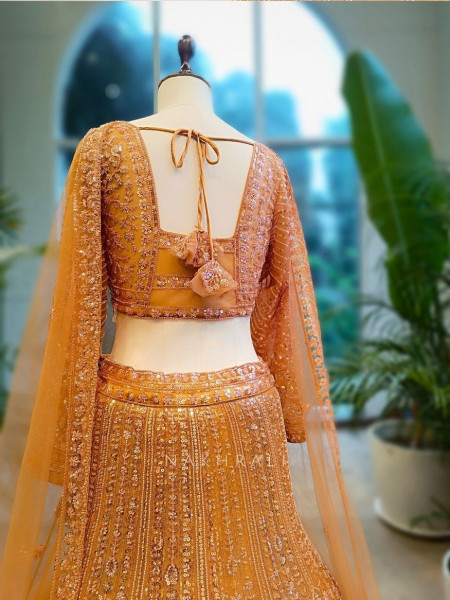 Citrine Shine Embroidered Lehenga