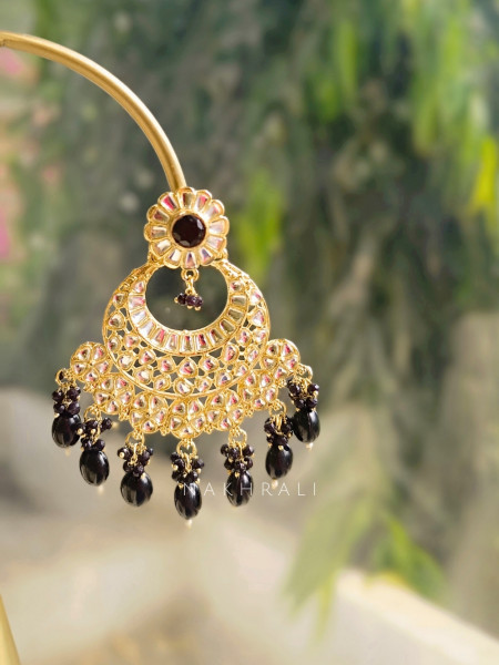 Eternal Noir Kundan Earrings