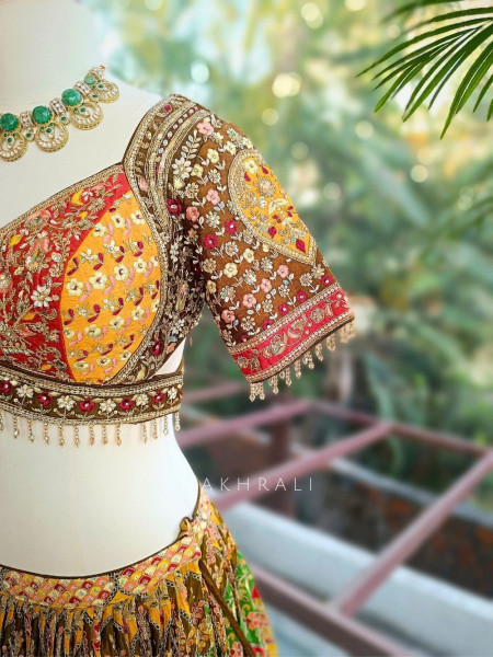 Mridula Multicolor Embroidered Lehenga Set with Sequin Stone Work