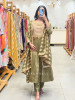 Nakkashi Green Suit Set with Embroidery Sequin Work
