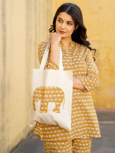 Rouge Ready Yellow Co-ord Set with Tote Bag